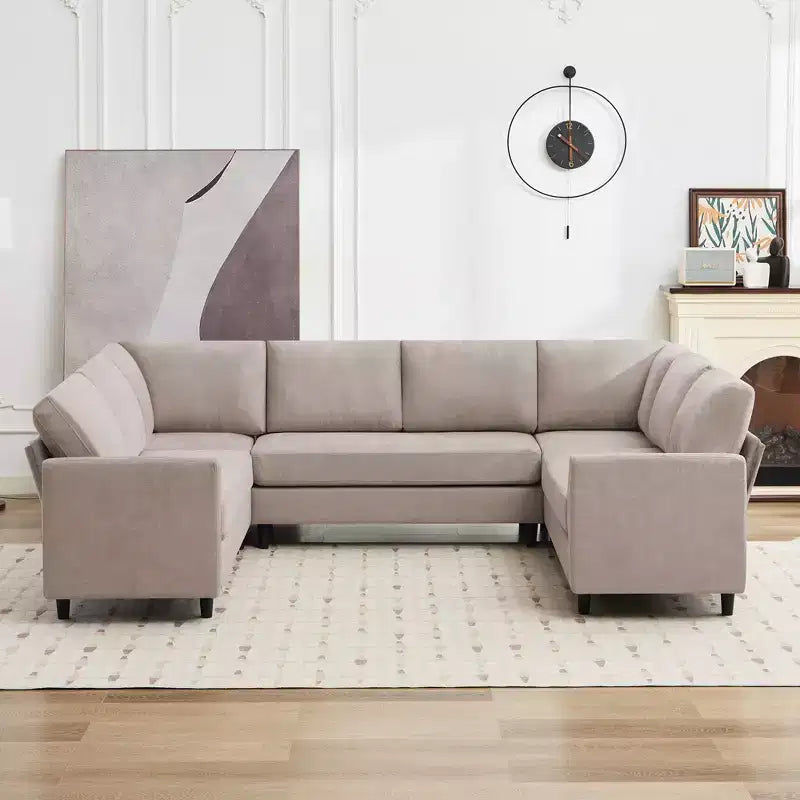 Hyleory Middle U Shaped Sofa, Large 8 Seater sofa,Breathable Soft Fabric