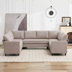 Hyleory Middle U Shaped Sofa, Large 8 Seater sofa,Breathable Soft Fabric