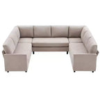 Hyleory Middle U Shaped Sofa, Large 8 Seater sofa,Breathable Soft Fabric