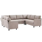 Hyleory Middle U Shaped Sofa, Large 8 Seater sofa,Breathable Soft Fabric