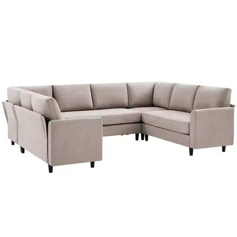 Hyleory Middle U Shaped Sofa, Large 8 Seater sofa,Breathable Soft Fabric