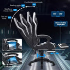 Sedia da gioco massaggiante Hoffree Extra Large, sedia da ufficio ergonomica per PC con altoparlante Bluetooth e luce RGB