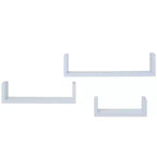 Mensole galleggianti in legno di The Lakeside Collection in bianco - Set da 3 -