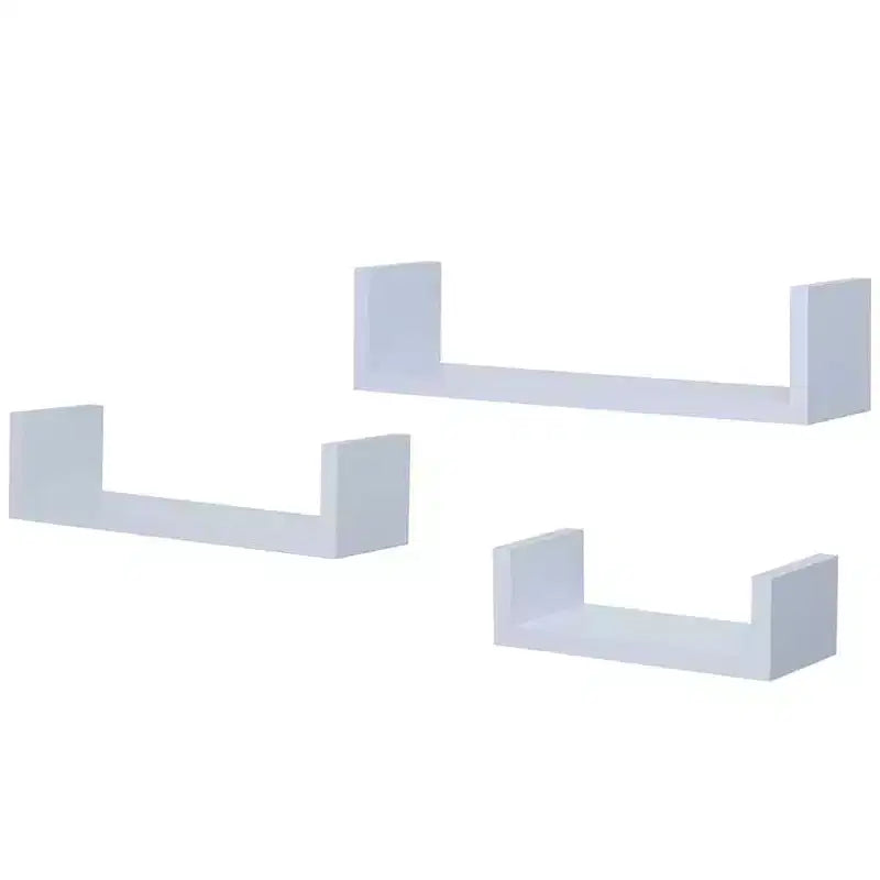 Mensole galleggianti in legno di The Lakeside Collection in bianco - Set da 3 -