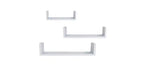 Mensole galleggianti in legno di The Lakeside Collection in bianco - Set da 3 -