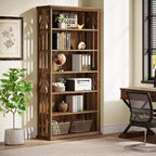 Lantine Scaffale a 6 Livelli in Legno, Libreria Alta 190 cm, Grandi Scaffali Espositivi Autoportanti, Scaffale per Libri