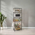 LEDREM 7-Tier Wire Shelving Unit - Kitchen Metal Shelves Storage Rack with Adjustable Shelves, Shelf Liners, 8 Hooks, 13.4 x 23.2 x 70.9 Inches, Black