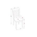 HomeStock Saddle Brown Rectangle Dining Table Set with 6 Chairs
