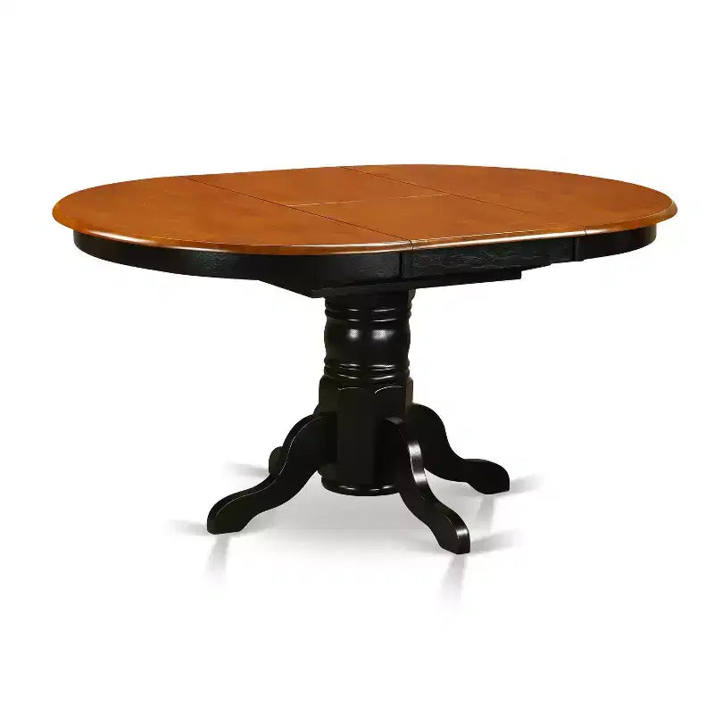 HomeStock KENO7-BCH-W Set sala da pranzo 7 pezzi nero ciliegia