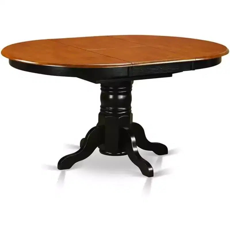 HomeStock KENO7-BCH-W Set sala da pranzo 7 pezzi nero ciliegia