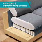 Mjkone 117''Sectional Sofa, L Shape Sofa, Cloud Couch Dupe with Movable Ottoman, 3-Seat Sofa for Living Room and Apartment