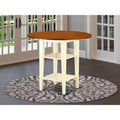 HomeStock round Kitchen Table with two shelves