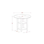 HomeStock round Kitchen Table with two shelves