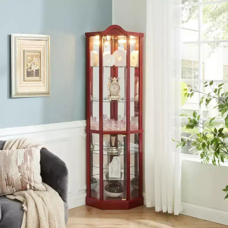 AndMakers 16.73 in. Display Cabinet with 2 Glass Doors