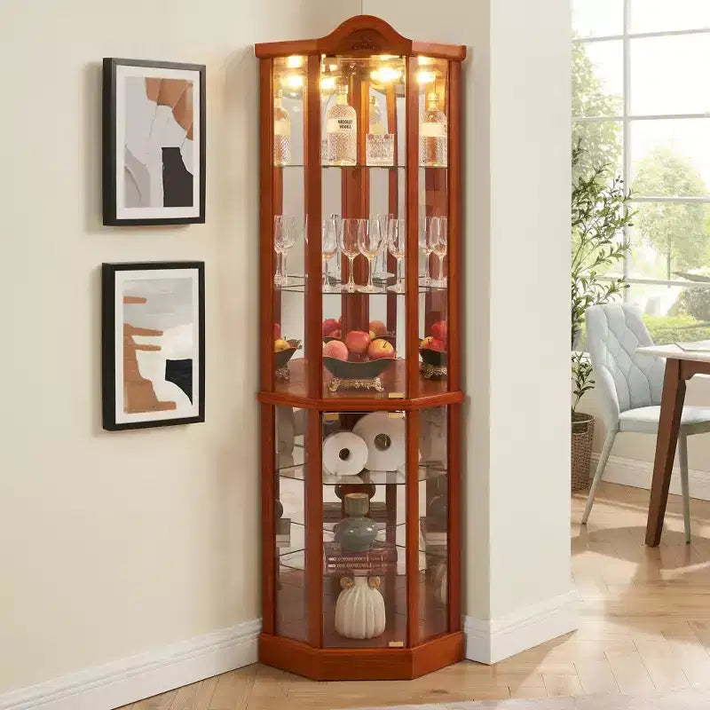 AndMakers 16.73 in. Display Cabinet with 2 Glass Doors