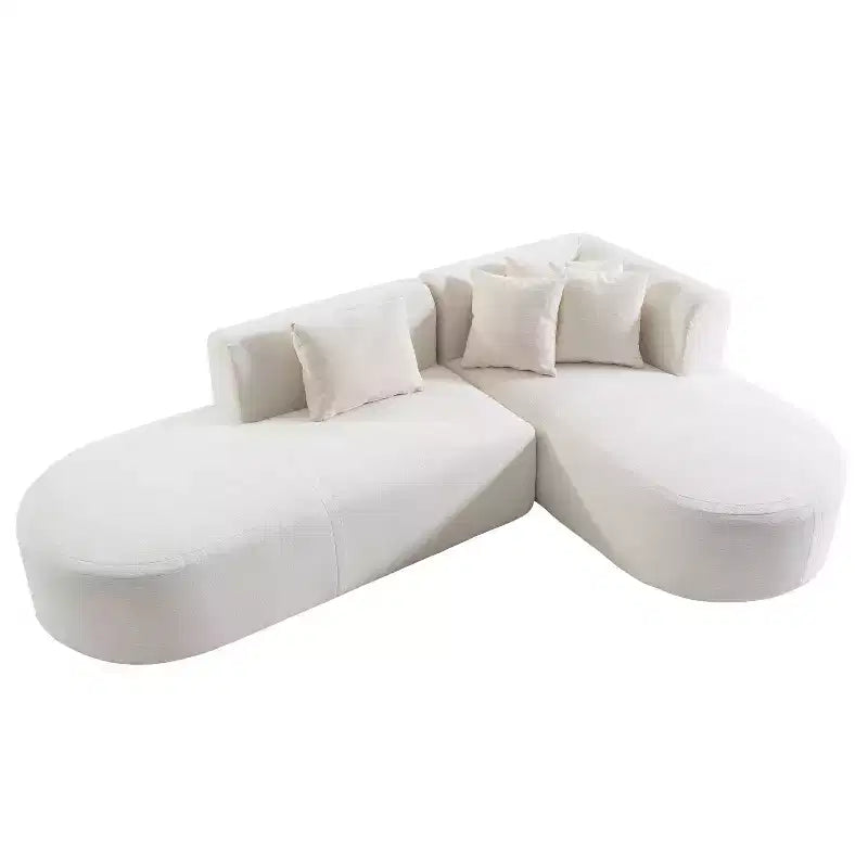 107.5W Modern Style Upholstered Curved Sectional Sofa Couch, 2-Piece Stylish Corner Sofa - HABITRIO