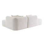107.5W Modern Style Upholstered Curved Sectional Sofa Couch, 2-Piece Stylish Corner Sofa - HABITRIO