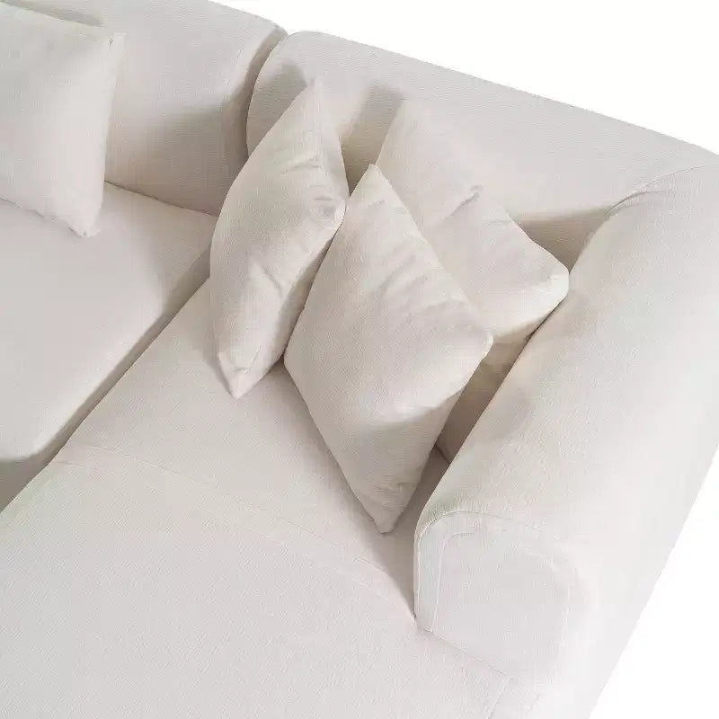107.5W Modern Style Upholstered Curved Sectional Sofa Couch, 2-Piece Stylish Corner Sofa - HABITRIO