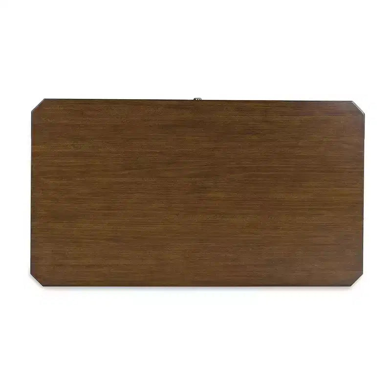 Signature Design by Ashley Tavolino da caffè rettangolare moderno di metà secolo Trenmour con cassetto portaoggetti, rotelle e ripiano, marrone