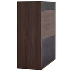Scarpiera Estensibile e Girevole da 32,5"-58,8" con Cassetto, Mobile Contenitore ad Angolo a 90 Gradi per Ingresso e Soggiorno, Nero+Noce - ModernLuxe