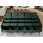Belffin Large 15 Seat Modular Sectional Sofa with Storage Seat Corduroy Sleeper Sectional Sofa Bed Oversized Convertible Modular Couch for Living Room