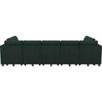 Belffin Large 15 Seat Modular Sectional Sofa with Storage Seat Corduroy Sleeper Sectional Sofa Bed Oversized Convertible Modular Couch for Living Room