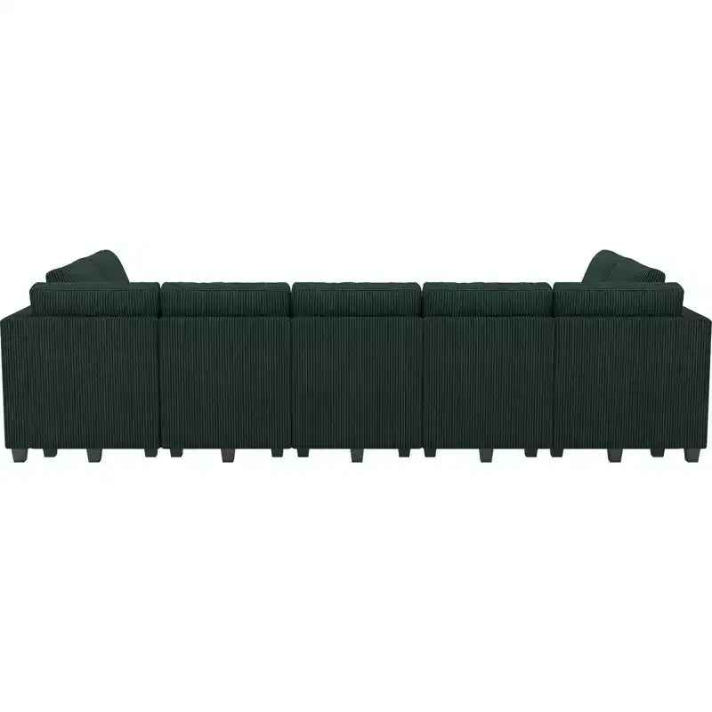 Belffin Large 15 Seat Modular Sectional Sofa with Storage Seat Corduroy Sleeper Sectional Sofa Bed Oversized Convertible Modular Couch for Living Room