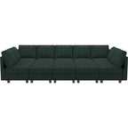 Belffin Large 15 Seat Modular Sectional Sofa with Storage Seat Corduroy Sleeper Sectional Sofa Bed Oversized Convertible Modular Couch for Living Room