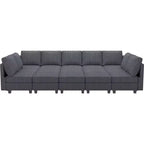 Belffin Large 15 Seat Modular Sectional Sofa with Storage Seat Corduroy Sleeper Sectional Sofa Bed Oversized Convertible Modular Couch for Living Room
