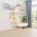 Outdoor Garden Rattan Egg Swing Chair Hanging Chair for Bedroom Living Room Balcony