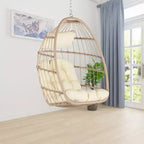 Outdoor Garden Rattan Egg Swing Chair Hanging Chair for Bedroom Living Room Balcony