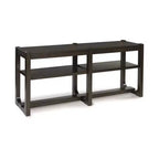 Signature Design by Ashley Breckington Console Table - Modern Sofa Table with Adjustable Shelves, Dark Brown