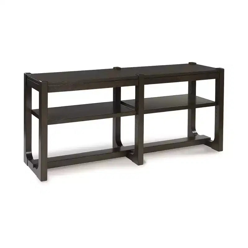 Signature Design by Ashley Breckington Console Table - Modern Sofa Table with Adjustable Shelves, Dark Brown