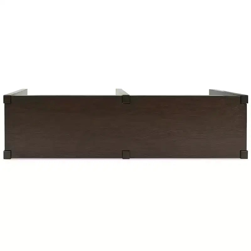 Signature Design by Ashley Breckington Console Table - Modern Sofa Table with Adjustable Shelves, Dark Brown