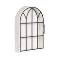 Kate and Laurel Megara Arched Wall Mounted Cabinet, 16x6x24, Black