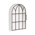 Kate and Laurel Megara Arched Wall Mounted Cabinet, 16x6x24, Black