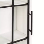 Kate and Laurel Megara Arched Wall Mounted Cabinet, 16x6x24, Black