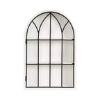 Kate and Laurel Megara Arched Wall Mounted Cabinet, 16x6x24, Black