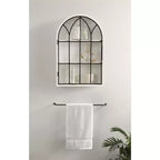 Kate and Laurel Megara Arched Wall Mounted Cabinet, 16x6x24, Black