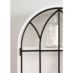 Kate and Laurel Megara Arched Wall Mounted Cabinet, 16x6x24, Black
