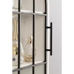 Kate and Laurel Megara Arched Wall Mounted Cabinet, 16x6x24, Black