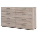 HomeStock Austin 8 Drawer Double Dresser Modern Style