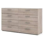 HomeStock Austin 8 Drawer Double Dresser Modern Style