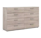 HomeStock Austin Cassettiera Doppia a 8 Cassetti Stile Moderno
