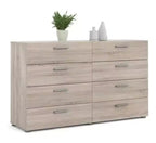 HomeStock Austin Cassettiera Doppia a 8 Cassetti Stile Moderno