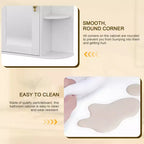 VECELO Bathroom Storage Cabinet with Mirror, Wall Mounted Medicine Cabinet with Door & 6 Open Shelves, Inner Adjustable Shelf, White