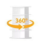 4 Tier Rotating Shoe Rack Tower, Revolving Shoe Rack Storage, Round Carousel Vertical Handbag and Shoe Organizer ,White