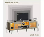 Bestier Modern 63 TV Stand with LED Lights for TVs up to 70 , Media Console with Cable Management
