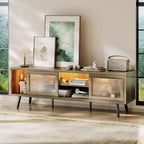 Bestier Modern 63 TV Stand with LED Lights for TVs up to 70 , Media Console with Cable Management