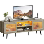 Bestier Modern 63 TV Stand with LED Lights for TVs up to 70 , Media Console with Cable Management
